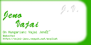 jeno vajai business card